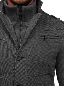 Cappotto invernale da uomo grigio Bolf 88803