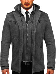 Cappotto invernale da uomo grigio Bolf 88803