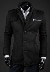 Cappotto invernale da uomo nero Bolf 8856A