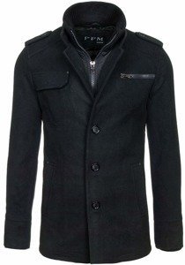 Cappotto invernale da uomo nero Bolf 8856B