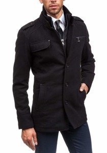 Cappotto invernale da uomo nero Bolf 8856B