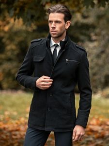 Cappotto invernale da uomo nero Bolf 8856B