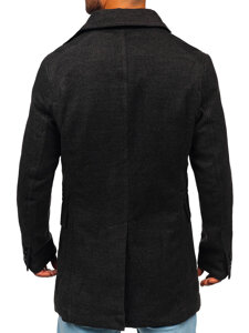 Cappotto invernale doppiopetto con scollo alto da uomo grafite Bolf 1048A