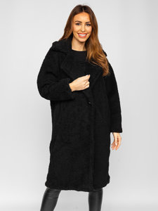 Cappotto invernale nero lungo imbottito da donna nero Bolf AN105A