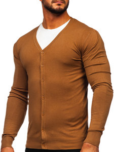 Cardigan da uomo marrone Bolf YY06