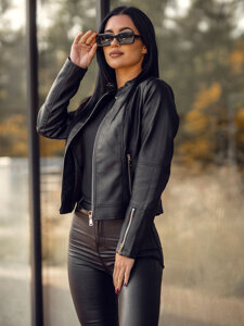 Donna Giacca in pelle Nero Bolf 11Z8206