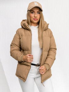 Donna Giacca invernale trapuntata con cappuccio Marrone Bolf 5M3169