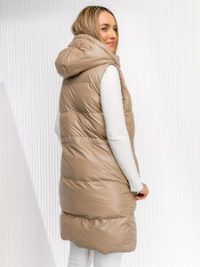 Donna Gilet trapuntato lungo Beige Bolf 5M3186