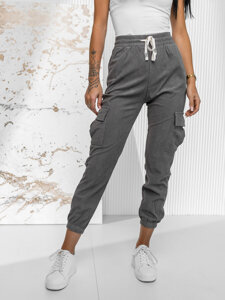 Donna Joggers cargo a righe Grigio Bolf W7860