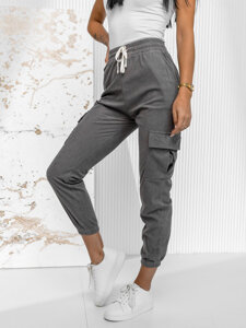 Donna Joggers cargo a righe Grigio Bolf W7860