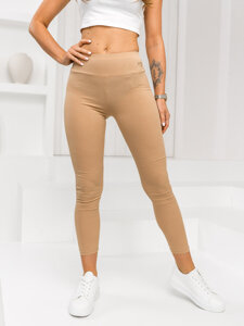 Donna Leggings a righe Beige Bolf W7903