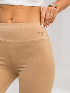 Donna Leggings a righe Beige Bolf W7903