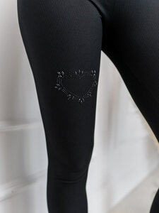 Donna Leggings a righe Nero Bolf W7906