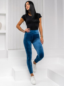 Donna Leggings in velluto Blu Bolf W5231