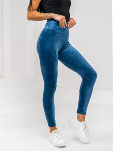 Donna Leggings in velluto Blu Bolf W5232