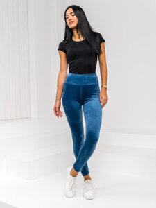 Donna Leggings in velluto Blu Bolf W5232