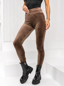 Donna Leggings in velluto Cioccolato Bolf W5231