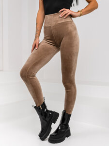 Donna Leggings in velluto Marrone Bolf W5232