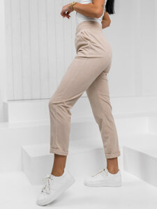 Donna Pantaloni a righe Beige Bolf W7856