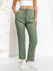 Donna Pantaloni in tessuto Khaki Bolf W7962