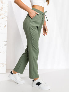 Donna Pantaloni in tessuto Khaki Bolf W7962