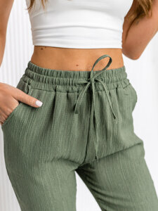 Donna Pantaloni in tessuto Khaki Bolf W7962