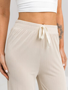 Donna Pantaloni wide leg Beige Bolf W7956