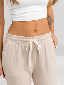 Donna Pantaloni wide leg Beige Bolf W7958