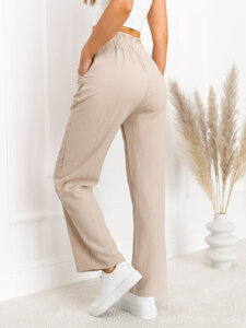 Donna Pantaloni wide leg Beige Bolf W7961