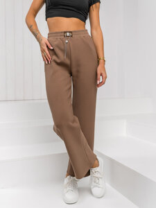 Donna Pantaloni wide leg Marrone Bolf W5226