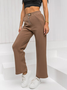 Donna Pantaloni wide leg Marrone Bolf W5226