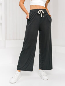 Donna Pantaloni wide leg Nero Bolf W7955