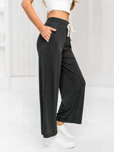 Donna Pantaloni wide leg Nero Bolf W7955