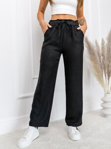 Donna Pantaloni wide leg Nero Bolf W7966