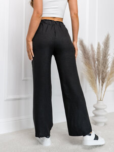 Donna Pantaloni wide leg Nero Bolf W7966