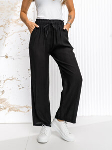 Donna Pantaloni wide leg Nero Bolf W7970