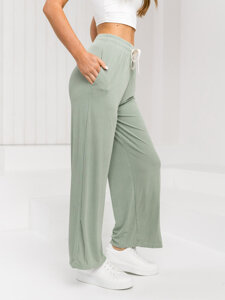 Donna Pantaloni wide leg Verde Bolf W7955