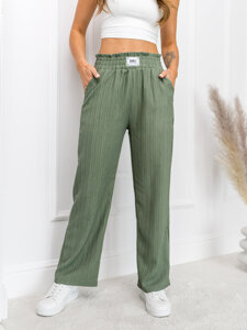 Donna Pantaloni wide leg Verde Bolf W7961