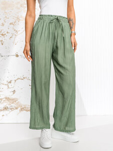 Donna Pantaloni wide leg Verde Bolf W7970