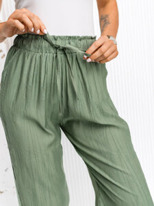 Donna Pantaloni wide leg Verde Bolf W7970