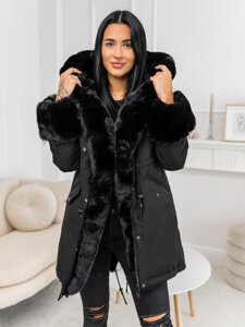 Donna Parka invernale con cappuccio Nero Bolf 11Z8085A2