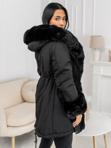 Donna Parka invernale con cappuccio Nero Bolf 11Z8085A2