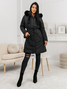 Donna Parka invernale reversibile con cappuccio Nero Bolf 16M9159