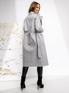 Donna Trench Lungo Grigio Bolf 4494