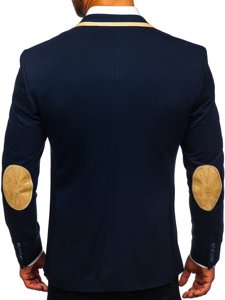 Elegante giacca d'abito da uomo blu Bolf 9400