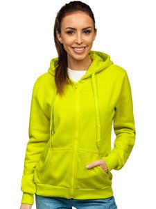 Felpa con cappuccio da donna verde lime Bolf W03