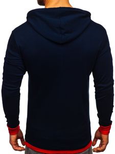 Felpa con cappuccio da uomo blu Bolf 145380