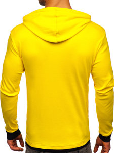 Felpa con cappuccio da uomo giallo-nero Bolf 145380