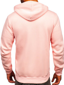 Felpa con cappuccio da uomo rosa chiaro Bolf 02