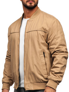 Giacca bifacciale mezza stagione bomber da uomo cammello Bolf 84M3005